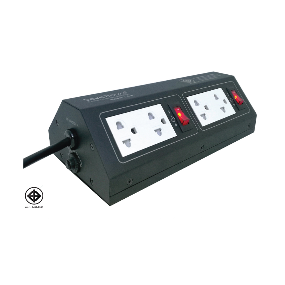 A-8-02 ปลั๊กลดทอนไฟกระชากชั่วขณะ เนื่องจากฟ้าผ่า ปลั๊กไฟ Savetronics